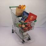 Grocery Market Shopping Trolley 125L American Type Metal Wire Trolley