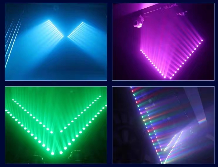 Led 4in1 Bar Effect Background Light DJ Swing Beam Light for Bar 12*5W RGBW Full Color 90 80 12 Pieces of 3 in 1 Chameleon 50000