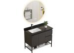 Acrylic Finish Bathroom Vanity Units Cabinet Solid Color With Drawer