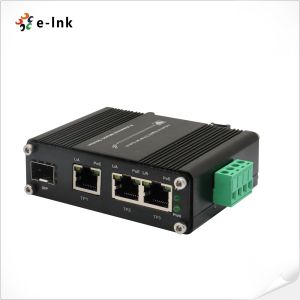 Mini Industrial 3-Port 802.3at PoE + 1-Port SFP Ethernet Switch with 12~48V DC