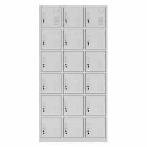 China Light Grey 18 Doors Aluminum Alloy Handle Multi Door Storage Locker factory