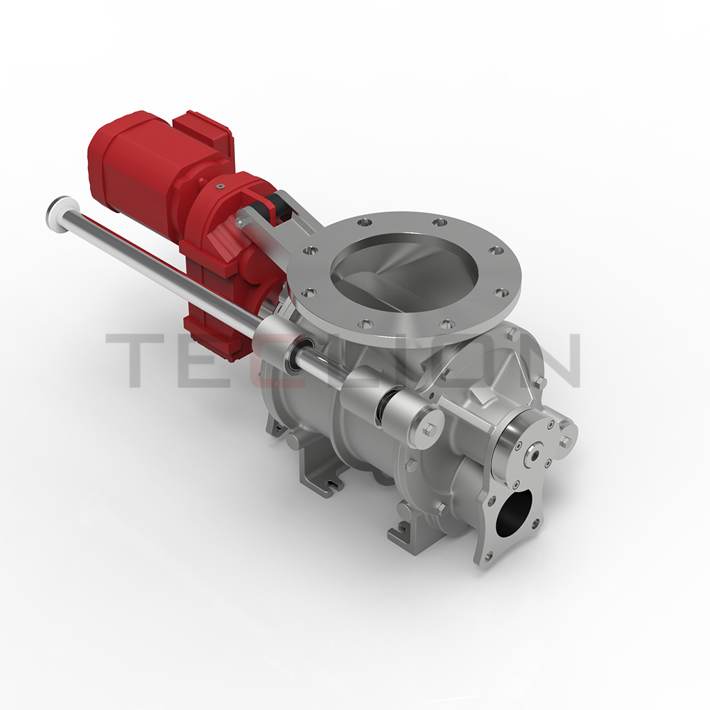 Blow Through Multiport Rotary Valve Air Lock Feeder For Powder Pellet Handling