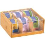OEM bamboo wooden tea storage box chest box with clear acrylic lid