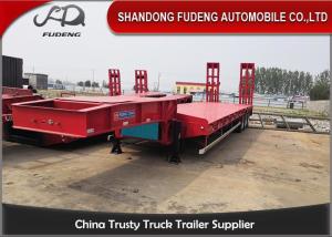 China Carry Heavy Machinery 3 Axle Low Bed Trailer 50 Ton CE Certification factory
