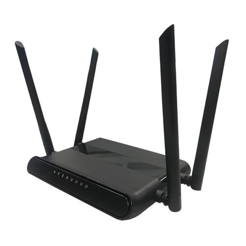 Black Plastic Gpon Optical Network Terminal 4 Antennas 2.4/5G Dual Band Wifi