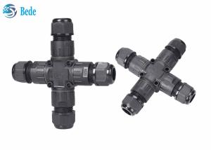 China IP68 Waterproof Cable Connectors X Type 4-Channel 2-Poles For Outdoor Billboards factory