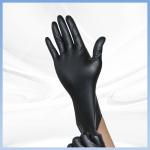 Black Diamond Pattern Disposable Nitrile Gloves Powder-Free Thickened Black
