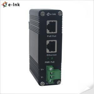 China Din Rail Gigabit Active PoE Injector 48V 30W PoE To PoE+ Adapter factory