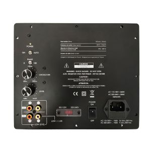 100W Output Power Subwoofer Plate Amplifier with 25-200 Hz Frequency Response
