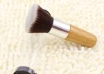 Bamboo Handle Two Color Synthetic Buffer Makeup Brush Sliver Ferrule Aluminum