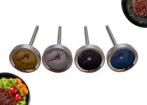 China 1'' Dial BBQ Meat Thermometer Temperature Gauge Food Safety SUS 304 Material factory