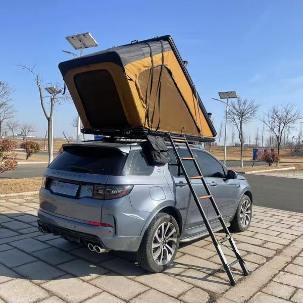 Larger Space Overland Car Rooftop Tent Vehicle Roof Tent With LED Strip Light