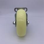Rigid Plate White Nylon Caster Wheels 2.5 Inch
