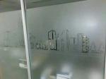 Matt White Stained Privacy Window Film Frosted Window Stickers