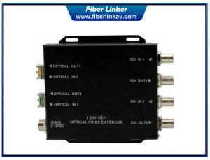 China 2-ch Bidirectional 12G-SDI Fiber Extender and Converter with 4 core optic cables factory