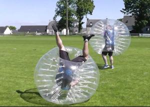 China Outdoor Inflatable Toys Big Size Half Color Adult Bumper Ball Inflatable Soccer Bubble Ball factory