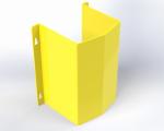Yellow Galvanised Pipe Protectors Hardware Fabrication Pipe Protection Guard