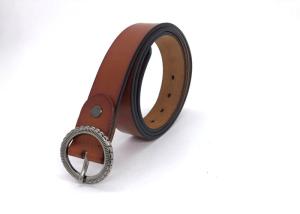China O Ring Pin Buckle 28mm Women's Fashion Leather Belts factory