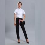 100% Cotton Womens Work Uniforms Quick Dry Anti - Pilling With Short Sleeve
