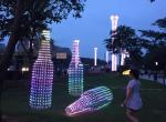 LED Outdoor Iron Art Bottle Modeling Lamp Landscape Lamp Decoration Can Be