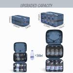 Zipper Closure Unisex Nylon Hanging Cosmetic Travel Bag