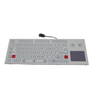 USB cable with 12 FN keys panel mounted keyboard with rugged touchpad
