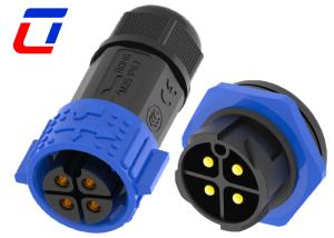 China 40A M25 Bulkhead Power Connector 4 Pin Waterproof IP67 Male / Female factory