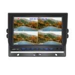7 inch 1024*600 AHD Monitor Quad Display Car Truck Security Camera System With
