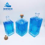 Custom Square Vodka Wine Glass Bottle Made of Super Flint Glass for Standards