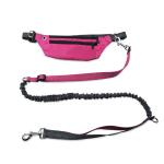 Pet Reflective Hands Free Leash With Waist Bag And Telescopic Adjustment For Dog