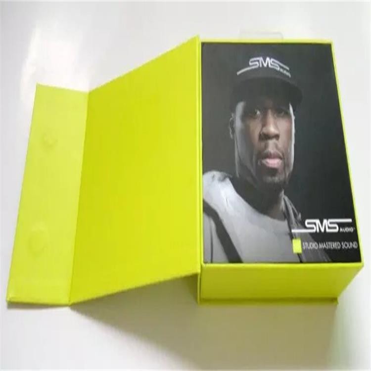 custom headphone hinged paper box luxury earphone packaging gift box with magnet closure