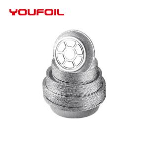 China Microwave Safe Round Aluminium Foil Container Disposable Aluminum Foil Tray For Picnic factory