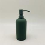 Dark Green Ceramic Bath Accessories Set Soft Touch Finish Commercial Hand Soap
