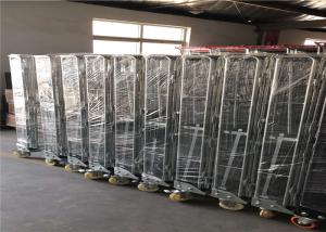 China SS Material Laundry Trolley Cart 1200*800*800mm Foldable Space Saving Rust Proof factory