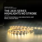 12V 60 Lamp SMD 2835 LED Strip Flexible Energy Saving UL Certification