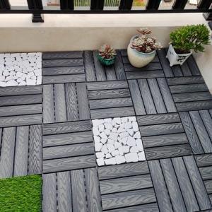 China Composite 300 X 300mm Solid Wood Plastic Composite Non Slip Tile For Bathroom factory