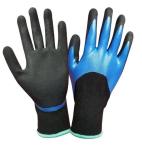 Rubber Double Dipped Nitrile Gloves 13 Gauge Half Coated Cut Proof Work Gloves
