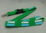Blue Sporting Meeting Promotional Lanyards Single Side Polyester