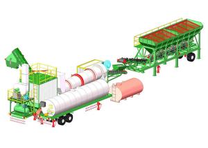 China Drum Mixing Small Portable Asphalt Plant Easy To Move And Maintain factory