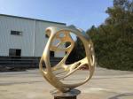 Handmade Abstract Outdoor Bronze Sculpture , Painted Outdoor Lawn Ornament