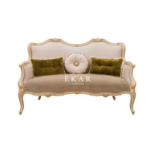 China Elegant European Style Living Room Furniture Wooden Design Velvet HIgh End Fabric Sofa factory
