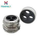 Dustproof Waterproof Copper Cable Gland M12 - M63 With Silicone Multiple Entry