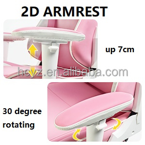 Customize Pink LED RGB Computer PC Game Chair Gaming PU Leather Silla Gamer with 2D Armrest