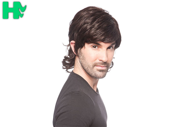 New Fashion Synthetic Short Old Man Wigs Natural Wave Headpiece Hair