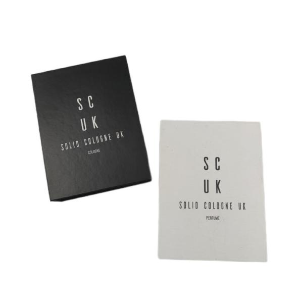 Custom Tin and Packaging Box for Luxury Black and White Solid Cologne for Men