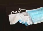 FFP2 Blue 3 Ply Disposable Face Mask Melt Brown Fabric For Human Protection