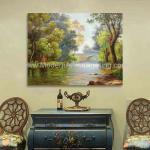Abstract Original Oil Landscape Paintings / Oak Green Tree Oil Painting On