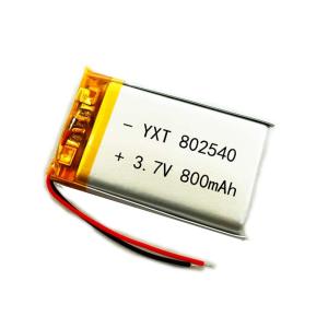 China Polymer Battery PL802540 800mAh 3.7 V Lithium Ion Polymer Battery factory