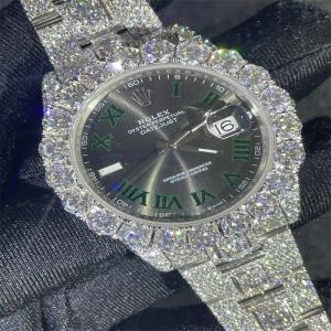 China Luxury Design Moissanite Watch Rolex OEM Diamond Watches For Men factory