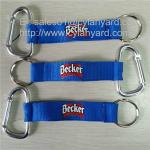 Aluminum Carabiner mountaineer short strap lanyard, metal carabiner wrist